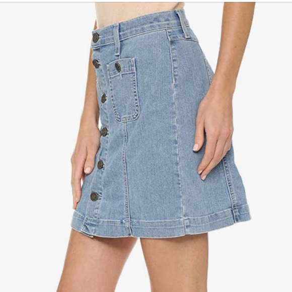 Joie Jeans Button Down Denim Skirt - Picture 4 of 10